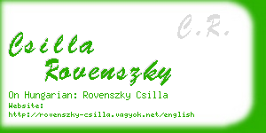 csilla rovenszky business card